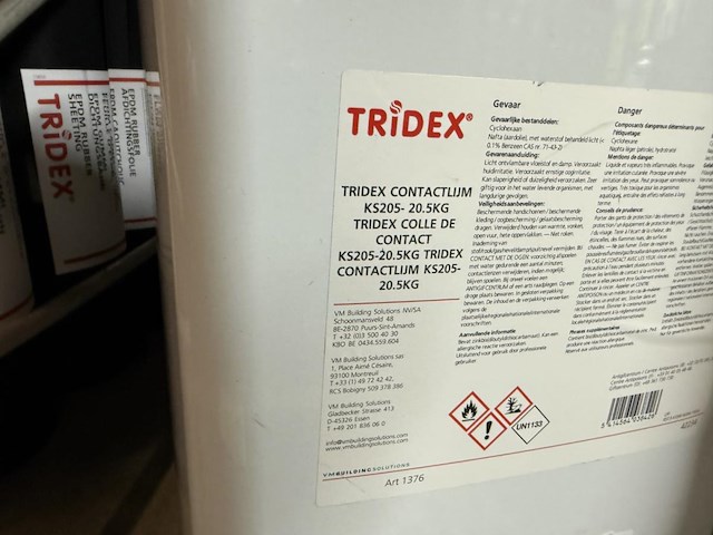 1x bidon tridex contactlijm ks205 20,5kg - afbeelding 3 van  3