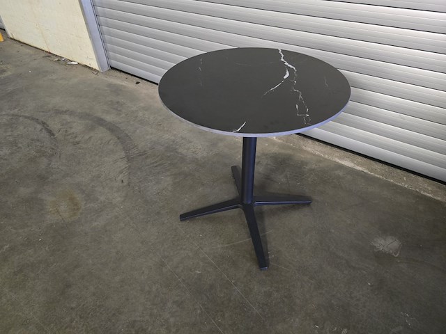 1x bistro keramiek nero zwart rond 68cm - afbeelding 1 van  6