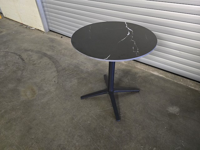 1x bistro keramiek nero zwart rond 68cm - afbeelding 1 van  6