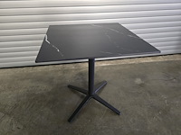 1x bistro keramiek nero zwart vierkant 70cm