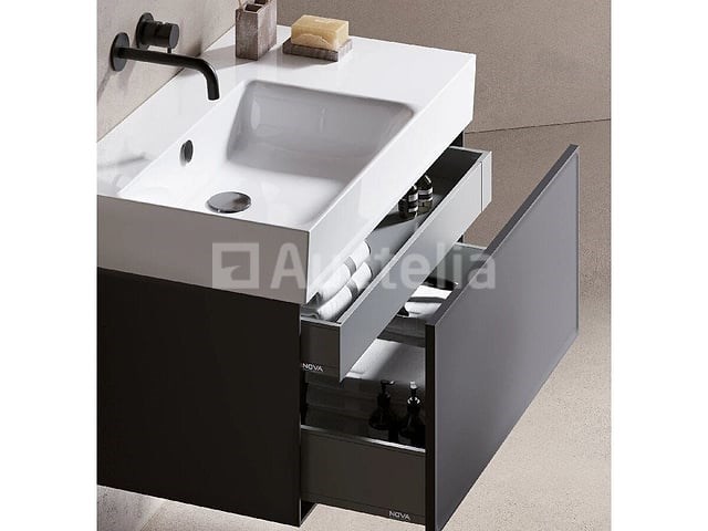 1x catalano premium 80 wall hung left basin - gloss white 180svpn00 - afbeelding 1 van  3