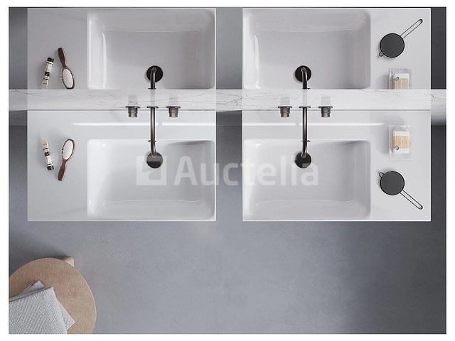 1x catalano premium 80 wall hung left basin - gloss white 180svpn00 - afbeelding 3 van  3