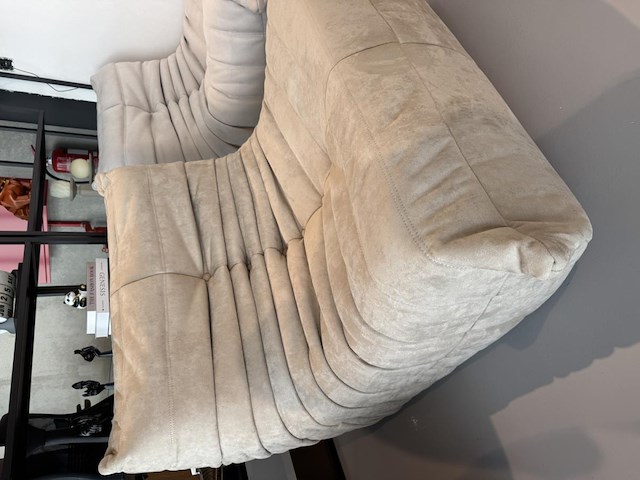 1x design fauteuil beige l - afbeelding 1 van  5