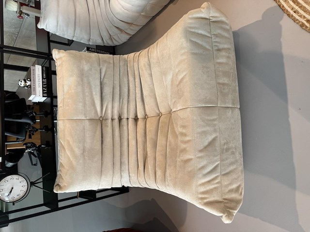 1x design fauteuil beige l - afbeelding 2 van  5