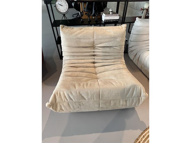 1x design fauteuil beige l - afbeelding 2 van  5