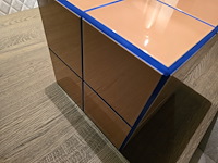 1x design oranje tegeltafel handmade 31x31x31h - afbeelding 5 van  7