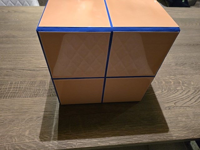 1x design oranje tegeltafel handmade 31x31x31h - afbeelding 7 van  7