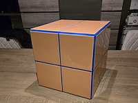 1x design oranje tegeltafel handmade 31x31x31h - afbeelding 1 van  7