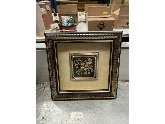 1x doos met div kadertjes decoratie - afbeelding 1 van  3