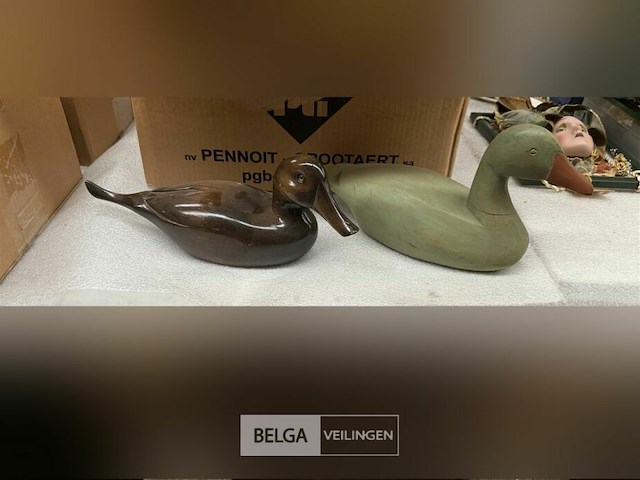 1x doos met houten eendjes - afbeelding 2 van  2