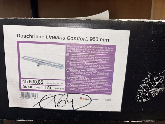 1x douchegoot 950mm - afbeelding 1 van  2