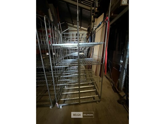 1x draadkar rvs afm l100xb78 xh175 cm - afbeelding 1 van  3