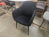 1x eetkamerstoel emma zwarte velvet - afbeelding 1 van  4