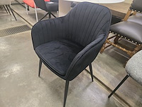 1x eetkamerstoel emma zwarte velvet - afbeelding 4 van  4