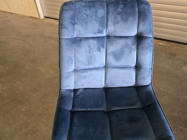 1x eetkamerstoel mhm3 blauw velvet - afbeelding 3 van  5