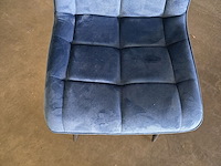 1x eetkamerstoel mhm3 blauw velvet - afbeelding 4 van  5