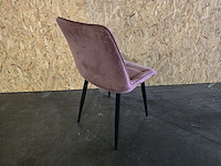 1x eetkamerstoel mhm3 roze velvet - afbeelding 3 van  3