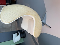 1x egg chair wit licht hout - afbeelding 3 van  7