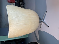 1x egg chair wit licht hout - afbeelding 5 van  7