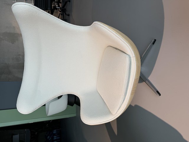 1x egg chair wit licht hout - afbeelding 1 van  7