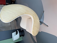 1x egg chair wit licht hout - afbeelding 3 van  7