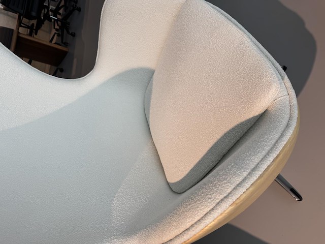 1x egg chair wit licht hout - afbeelding 7 van  7