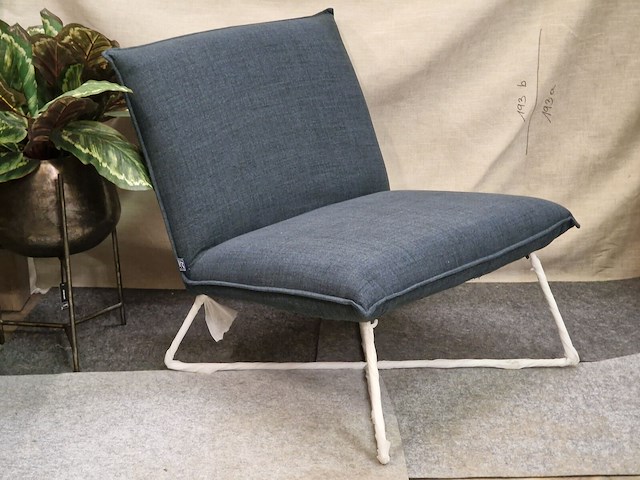 1x fauteuil regal blauwe stof pr interiors - afbeelding 1 van  2