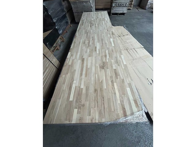 1x gelamelleerd eiken werkblad 18mm - afbeelding 1 van  4