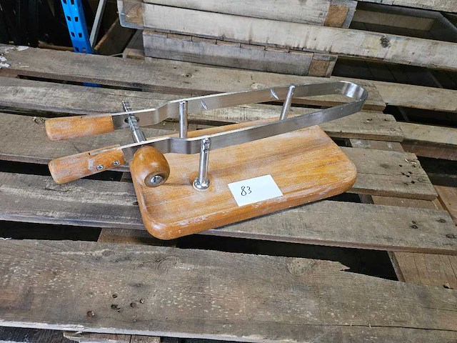 1x hamklem inox/hout - afbeelding 1 van  2