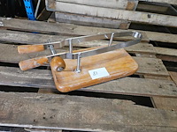 1x hamklem inox/hout - afbeelding 1 van  2