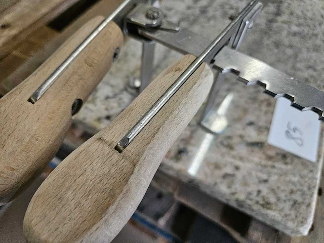 1x hamklem inox/natuursteen - afbeelding 2 van  2