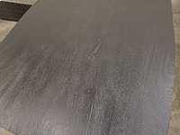 1x houten tafel zwart massief 240x100 - afbeelding 3 van  8