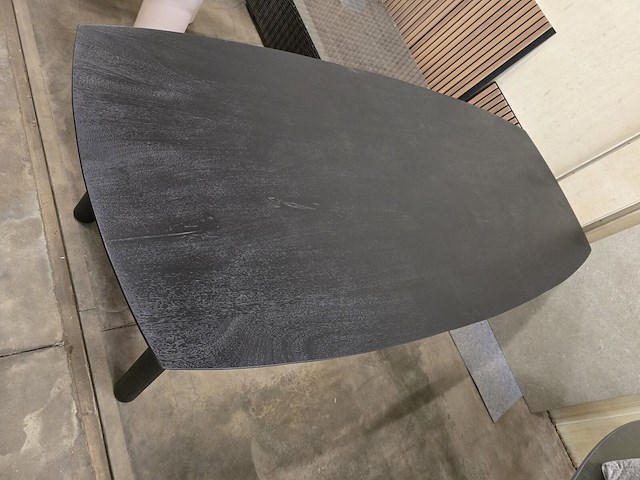 1x houten tafel zwart massief 240x100 - afbeelding 8 van  8