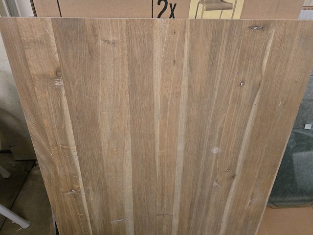 1x houten tafelblad 120x60 massief eik - afbeelding 2 van  6
