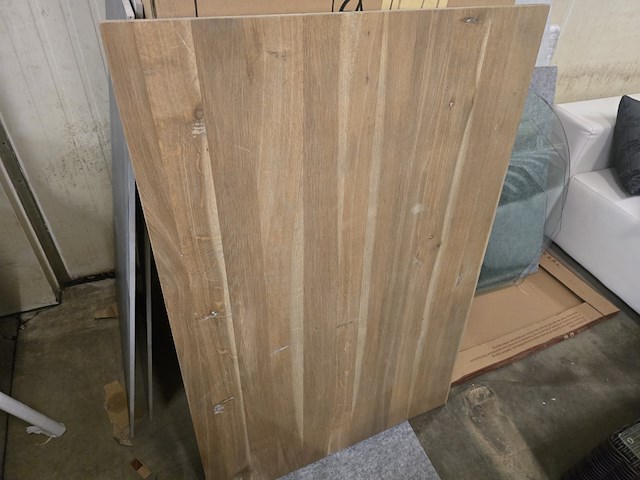 1x houten tafelblad 120x60 massief eik - afbeelding 4 van  6