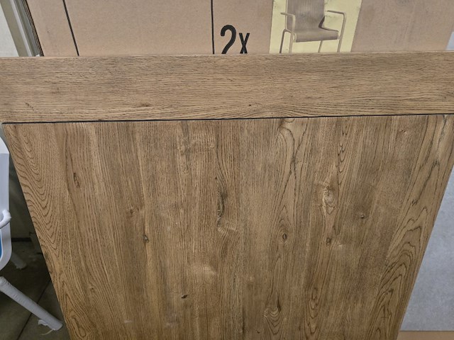1x houten tafelblad 120x60 massief eik - afbeelding 2 van  5