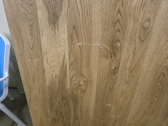 1x houten tafelblad 120x60 massief eik - afbeelding 3 van  5