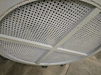 1x houten tafelblad riet met glastop 100cm - afbeelding 4 van  4