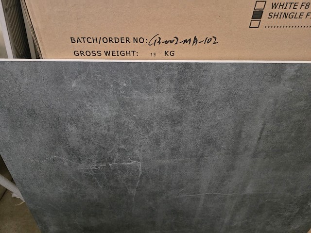 1x keramiek blad grey with pattern mat 90x90x1 - afbeelding 2 van  5