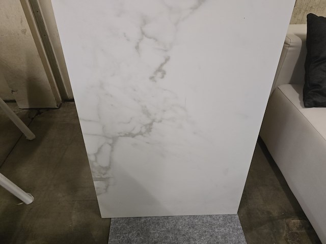 1x keramiek blad white carrara glossy 120x60x1 - afbeelding 3 van  5