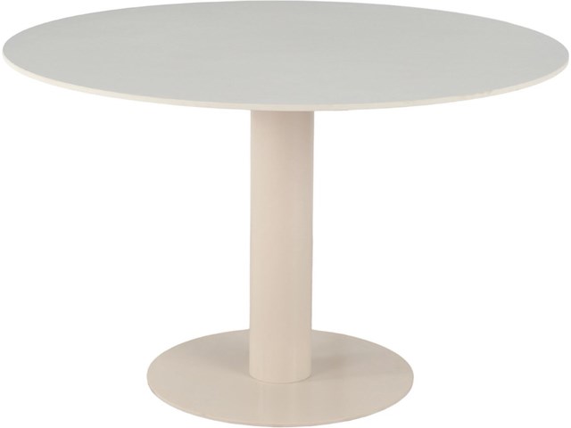 1x keramiek tafel rond wit 120x120 - afbeelding 1 van  3