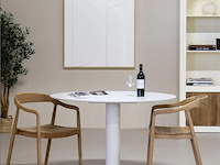 1x keramiek tafel rond wit 120x120 - afbeelding 2 van  10