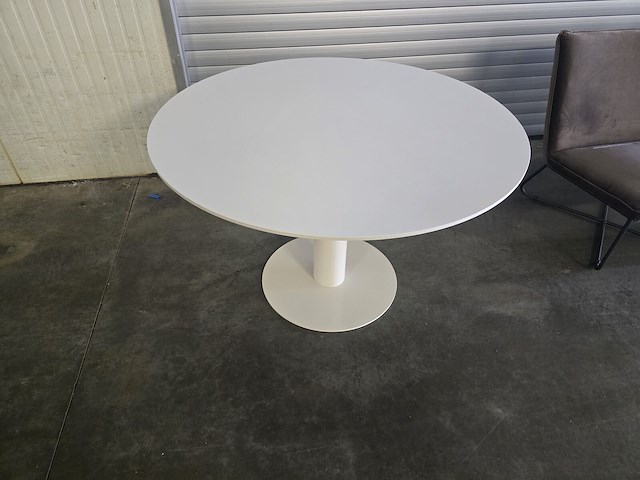 1x keramiek tafel rond wit 120x120 - afbeelding 4 van  10
