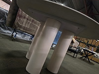 1x keramiek tafel rond wit 130x130 - afbeelding 5 van  6