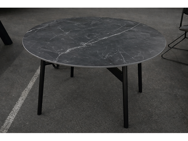 1x keramiek tafel rond zwart 120x120 - afbeelding 1 van  1