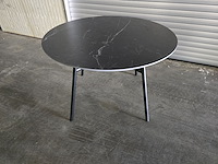 1x keramiek tafel rond zwart 120x120 - afbeelding 1 van  4