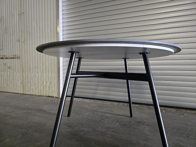 1x keramiek tafel rond zwart 120x120 - afbeelding 2 van  4