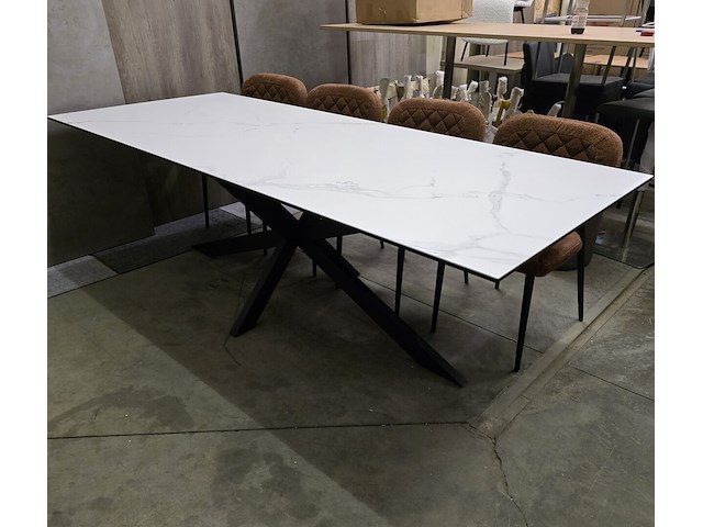 1x keramiek tafel wit 200x100 - afbeelding 8 van  9