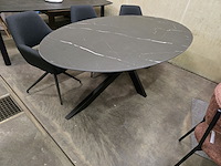 1x keramiek tafel zwart 220x120 met x poot