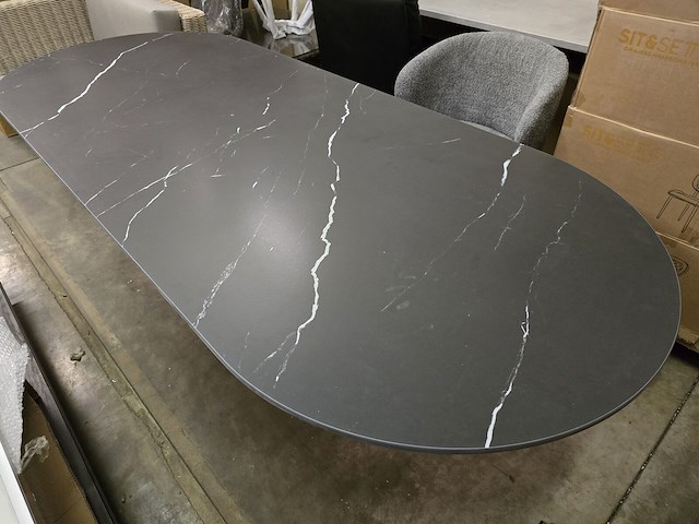 1x keramisch tafelblad 220x90 zwart - afbeelding 1 van  4